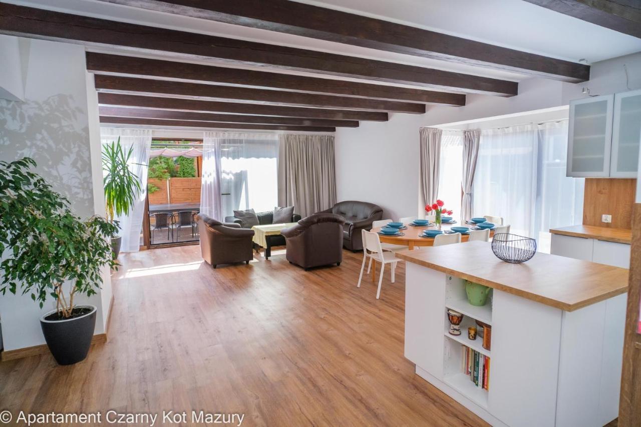 Villa Czarny Kot Mazury Dom Caloroczny à Malkinie Extérieur photo