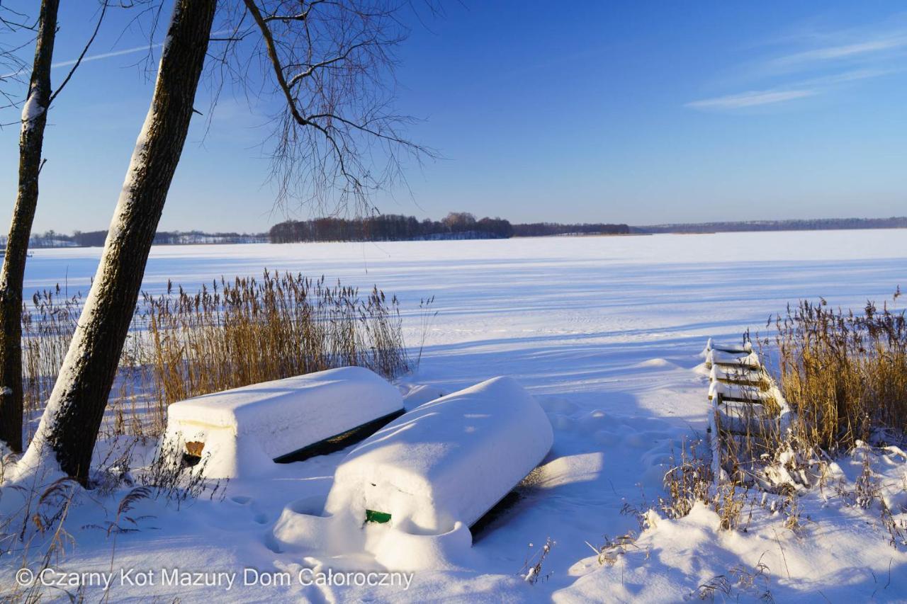 Villa Czarny Kot Mazury Dom Caloroczny à Malkinie Extérieur photo
