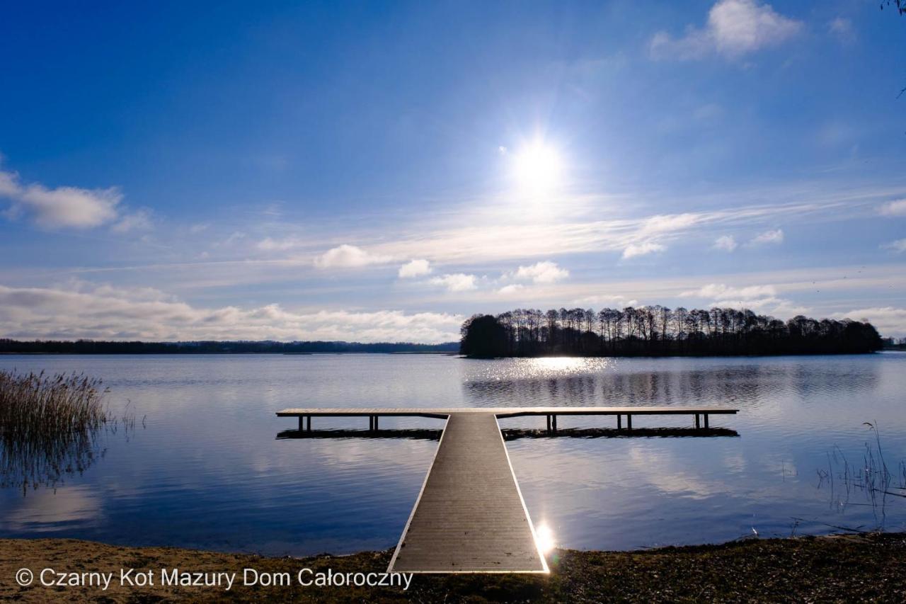 Villa Czarny Kot Mazury Dom Caloroczny à Malkinie Extérieur photo